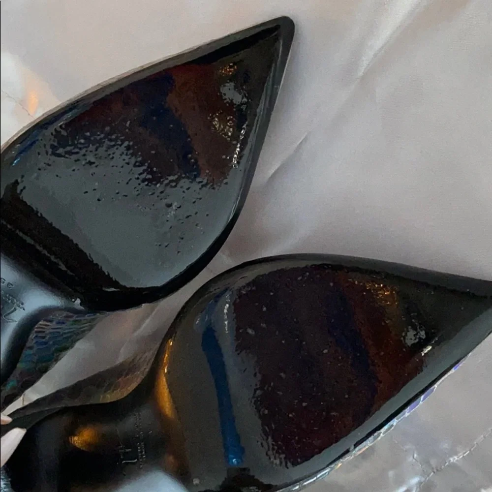 Giuseppe Zanotti RARE Mirrored Leather Silver Pumps
